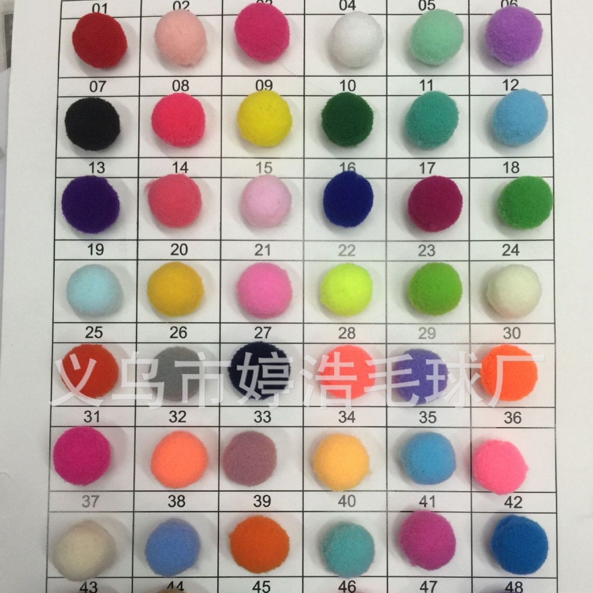 多巴胺彩色涤纶高弹小毛球DIY圣诞小帽子儿童娃娃服饰发饰涤纶球