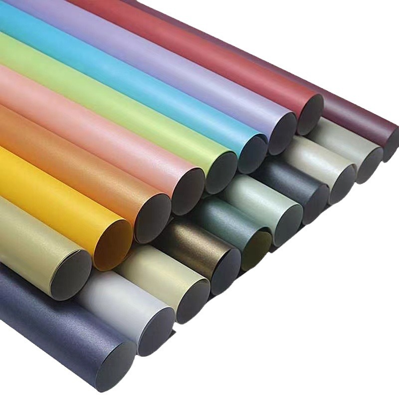 En stock 120g zhengdu de alta gama nacarado regalo de papel de regalo caja de regalo que hace papel foto de fondo DIY papel hecho a mano