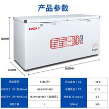 星星518/718冰柜冷冻冷藏冰柜商用冷链冷冻冰柜大容量单温柜冰箱