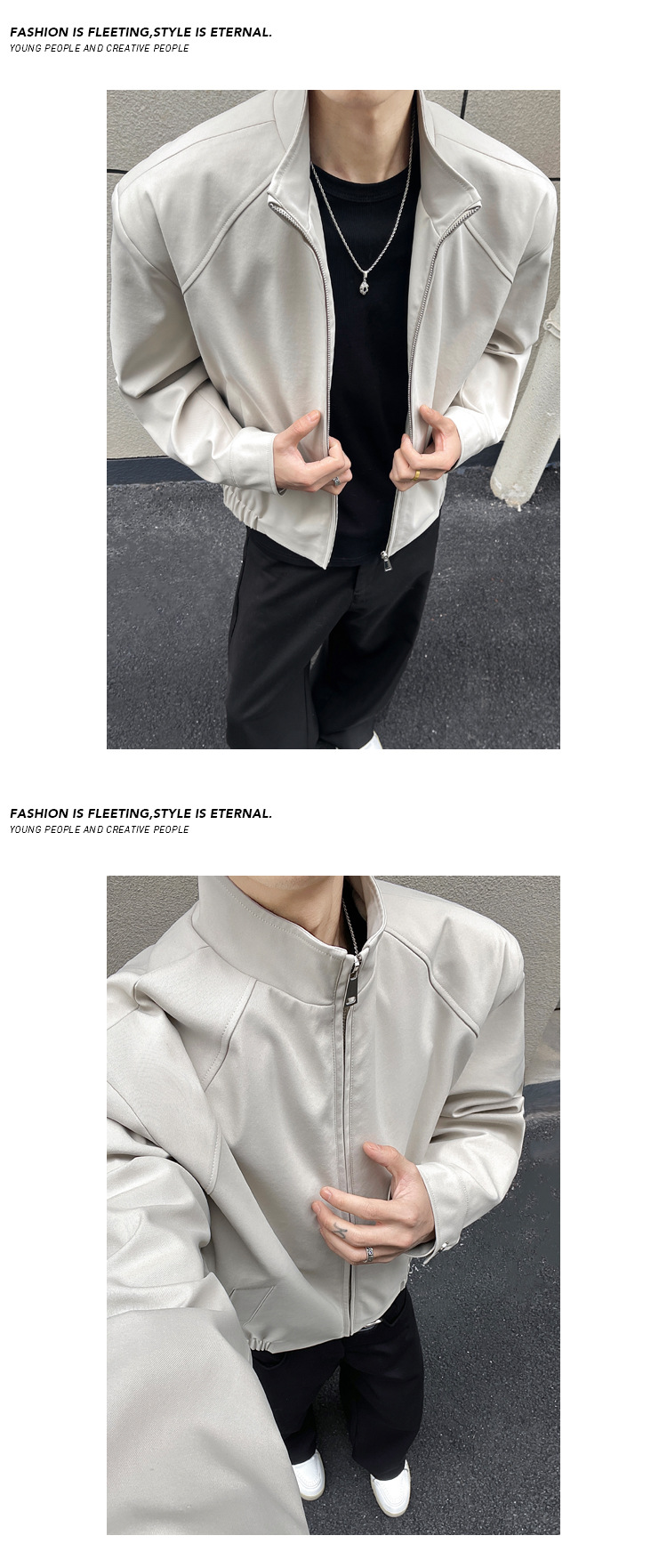 Cleanfit Deconstructed Denim Jacket For Men Spring Workwear Style_voghion.com