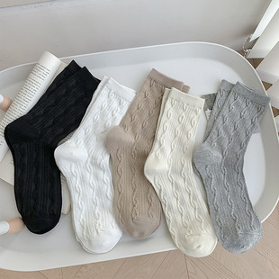 Spring and summer ballet wind socks women's tube socks twist pile socks spring and autumn simple Joker atmosphere sense tube socks wholesale