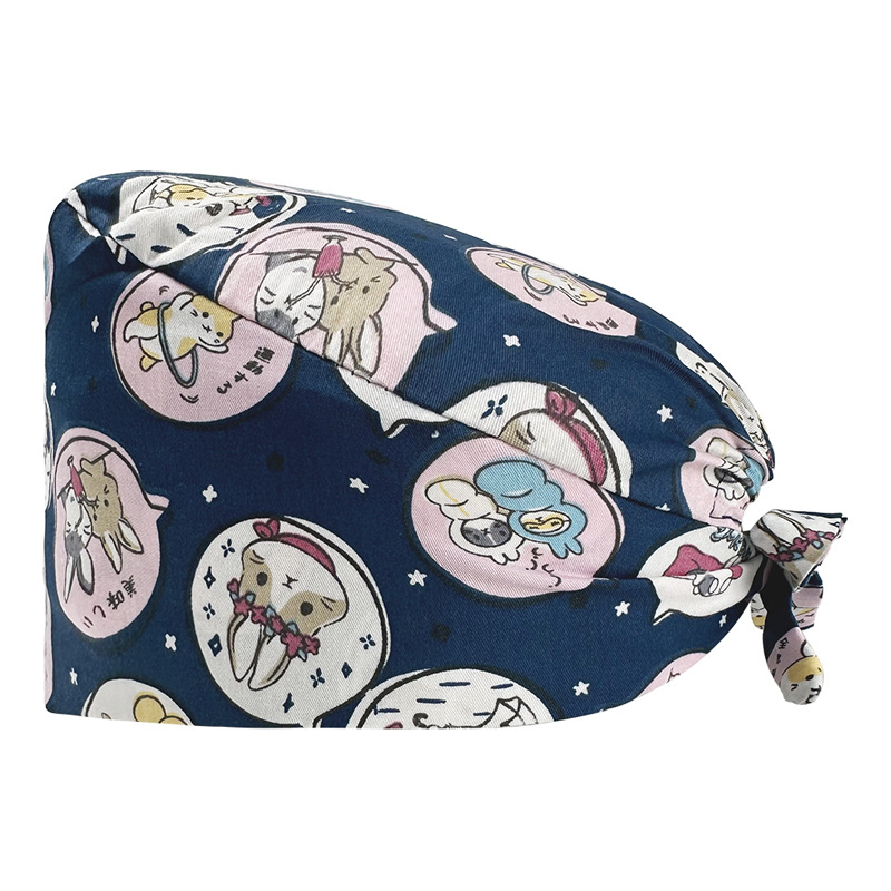 Quirófano sombrero mujer algodón quirúrgico encaje impreso enfermera sombrero nueva hebilla quimioterapia confinamiento masculino oral dental