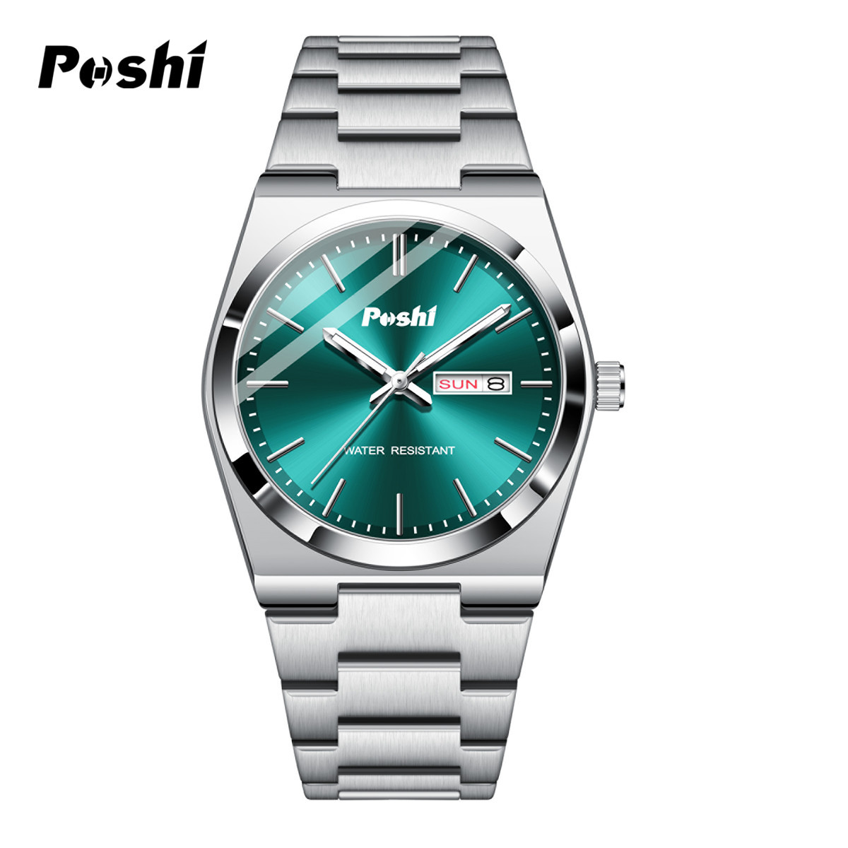 Reloj de hombre de lujo de la marca suiza, reloj de cuarzo de doble calendario de moda impermeable, reloj de hombre de negocios explosivo en vivo