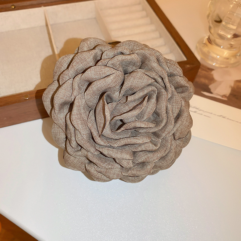 Flor de tela horquilla moda Retro Luz de lujo tiburón clip updo pelo clip francés elegante temperamento accesorios para el cabello para las mujeres al por mayor