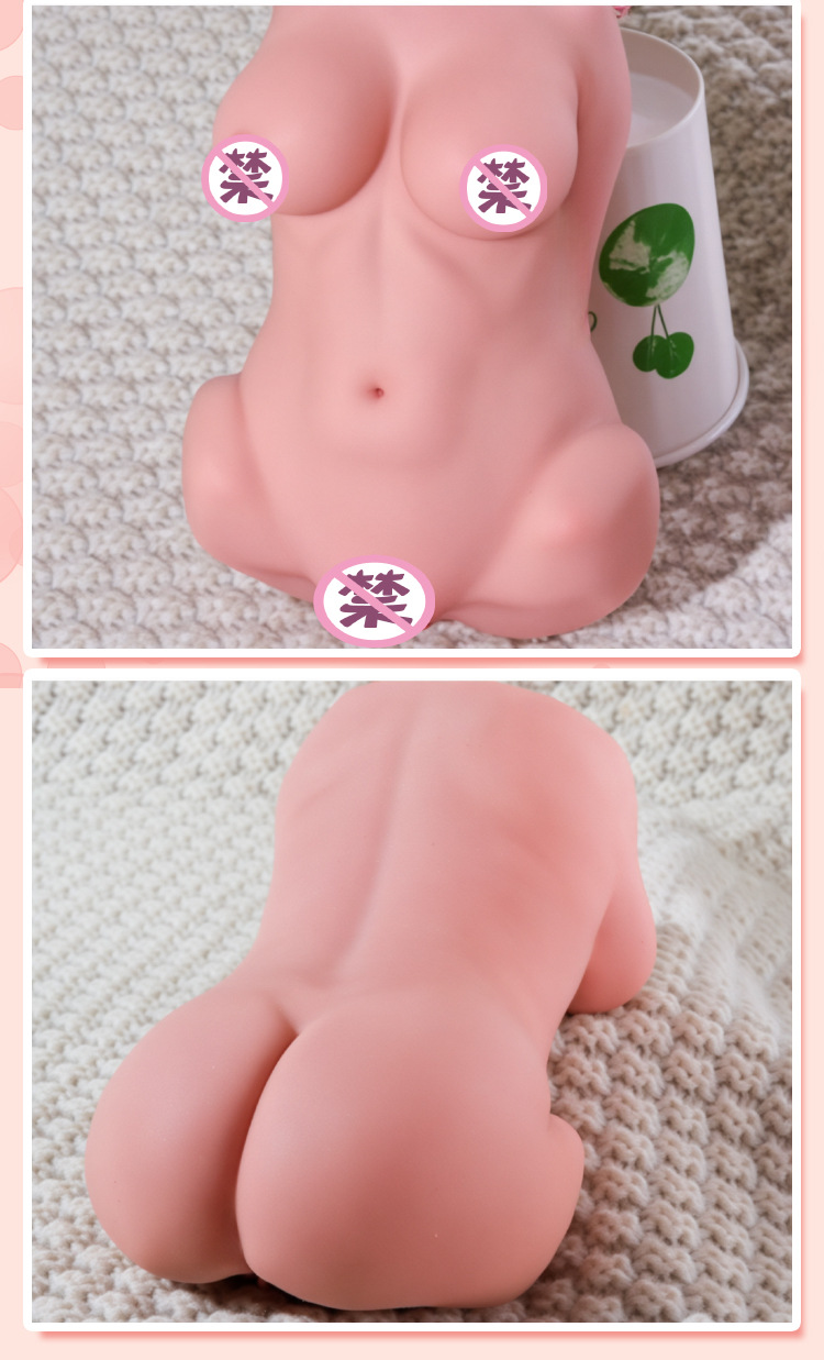 Jiuai Half-Body Male Masturbator with Breasts and Buttocks, TPE, 508g — detail image 10