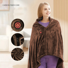 跨境加热毯加热垫保温毛毯暖身电加热家用披肩保暖午睡毯加热批发