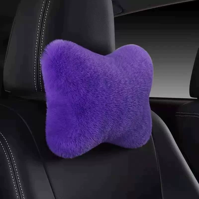 Cervical Spine Pillow, Headrest - plush-headrest-purple-one
