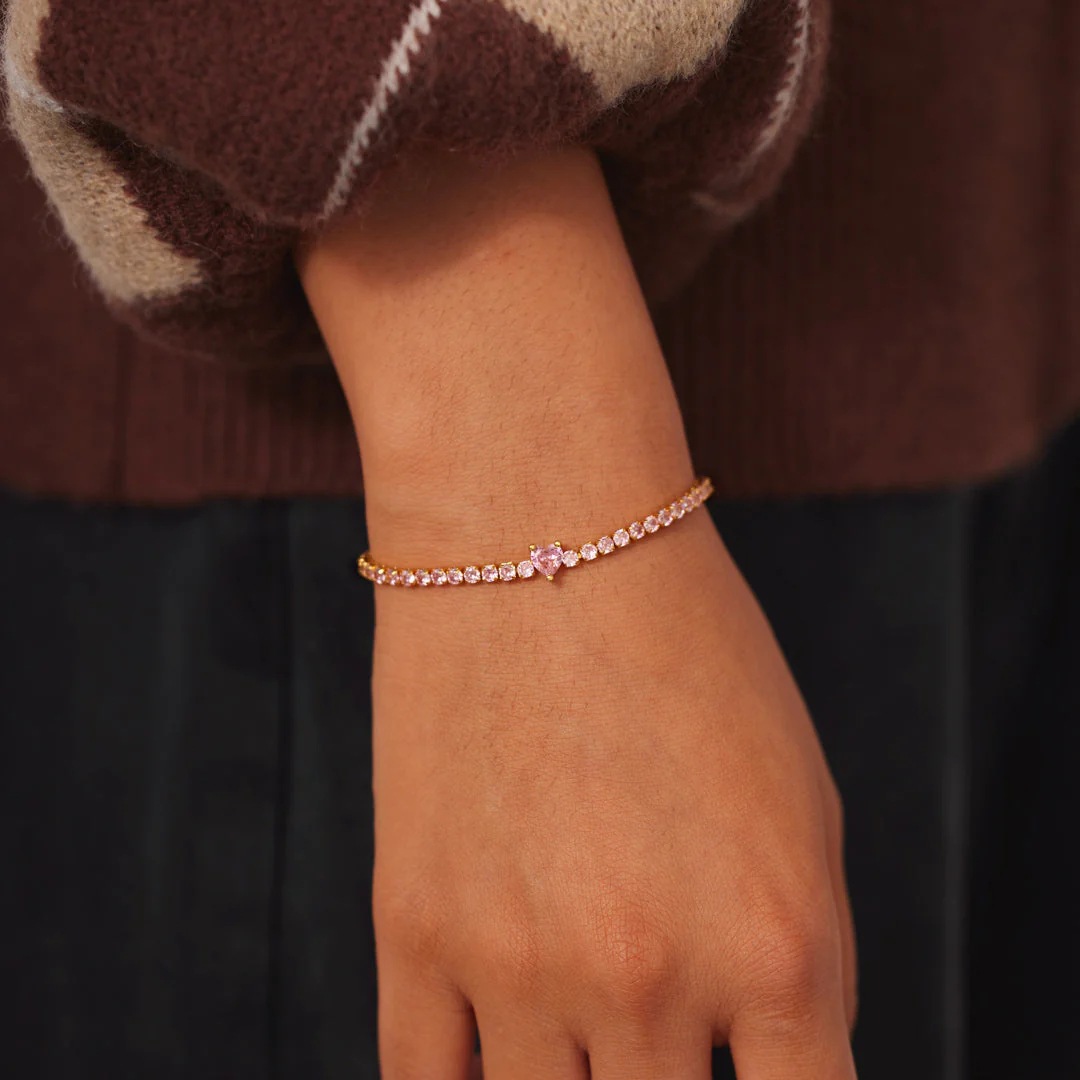 Women's Gender 925 Sterling Silver Tennis Chain Bracelets Elegant Simple Style