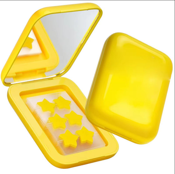 Cross-border Manufacturer Customized Portable Boxed Hydrocolloid Acne Patch Cute Star Acne Cover Patch Suction Pus PE Acne Patch