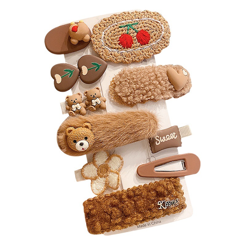 Celebridades de Internet 2022 nueva horquilla de felpa lateral femenina clip tocado flequillo lindo clip lateral japonés clip lateral