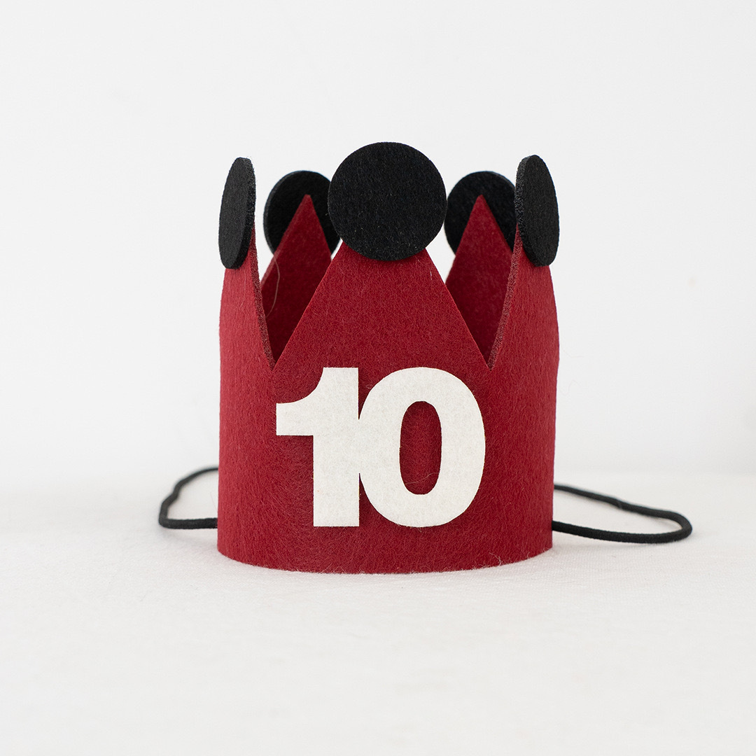 Libro rojo coronas rojas sombreros de cumpleaños digitales para niños sombreros de cumpleaños para niños y niñas atmósfera de aniversario accesorios de fotografía