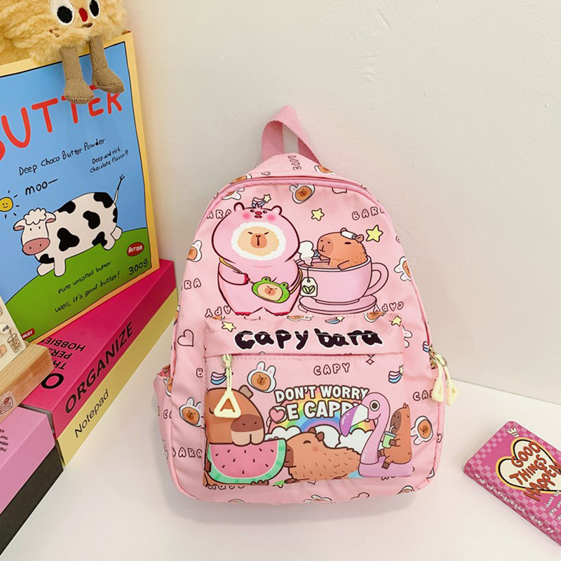 Mochila Kapibala transfronteriza para niñas de gran capacidad mochila de todo fósforo niño de jardín de infantes mochila de dibujos animados resistente al desgaste ligero