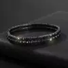 Gun black 2 row bracelet