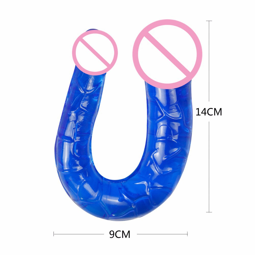 ORISSI Double-headed Dildo 13 cm Silicone-TPR Manual Female Masturbator, Pink — detail image 2