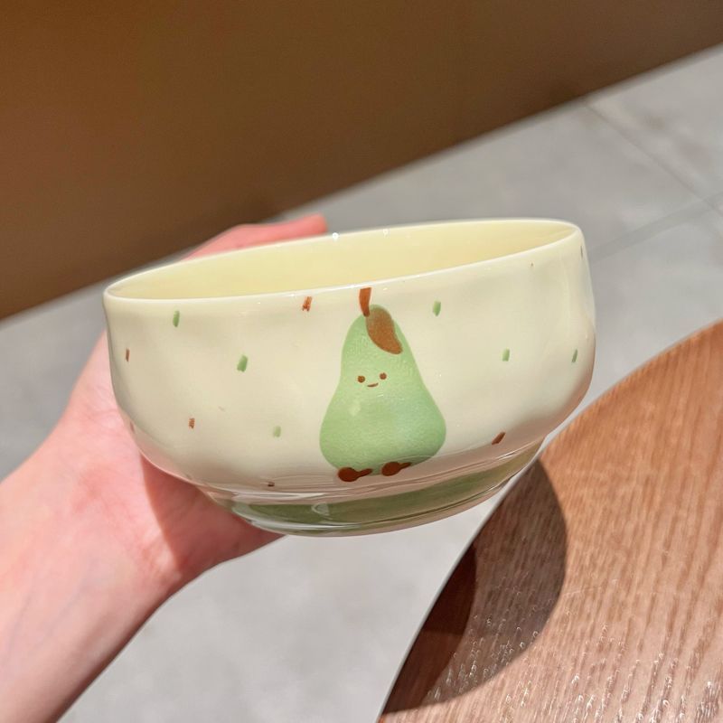Fruit Croissant 4.65-inch [Fragrant Pear] Rice Bowl