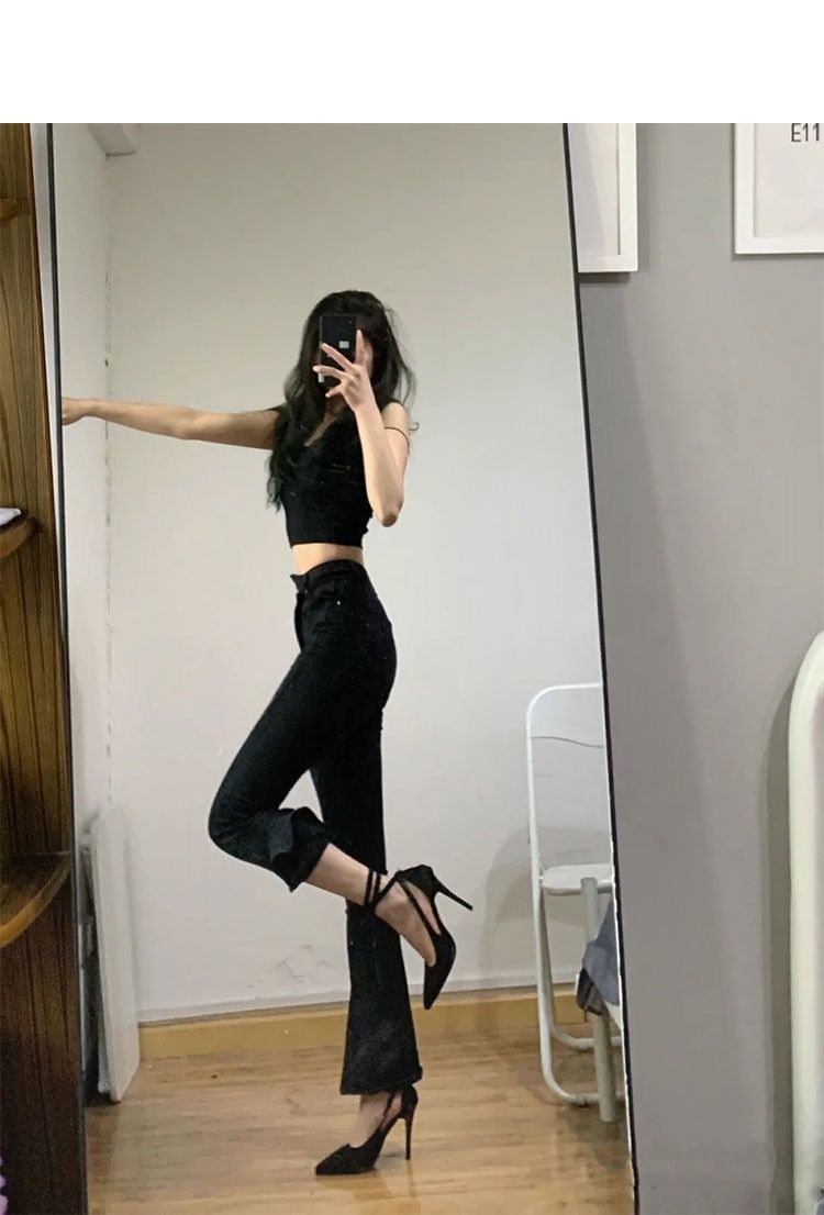 Strappy high heels black spring and autumn 2023 new temperament niche design single shoes stiletto strappy sandals for women summer_voghion.com