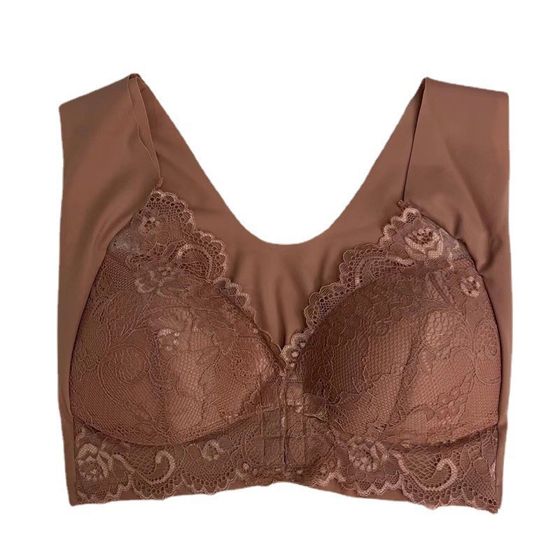 Comercio exterior transfronterizo sujetador europeo y americano de pecho grande sujetador de encaje sujetador sujetador con hebilla delantera sujetador ropa interior de mujer sexy