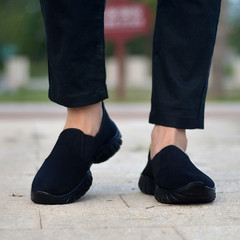 Men's Casual Loafers Factory Wholesale Black Safety Shoes Soft Sole Breathable Xiangjian Sole Old Beijing Loafers for Men