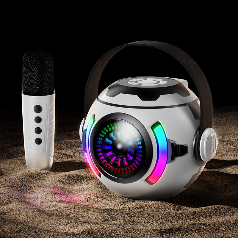 Nuevo altavoz transfronterizo KM-V33 Bluetooth subwoofer pesado con luz de color mini portátil K-canción sonido al aire libre