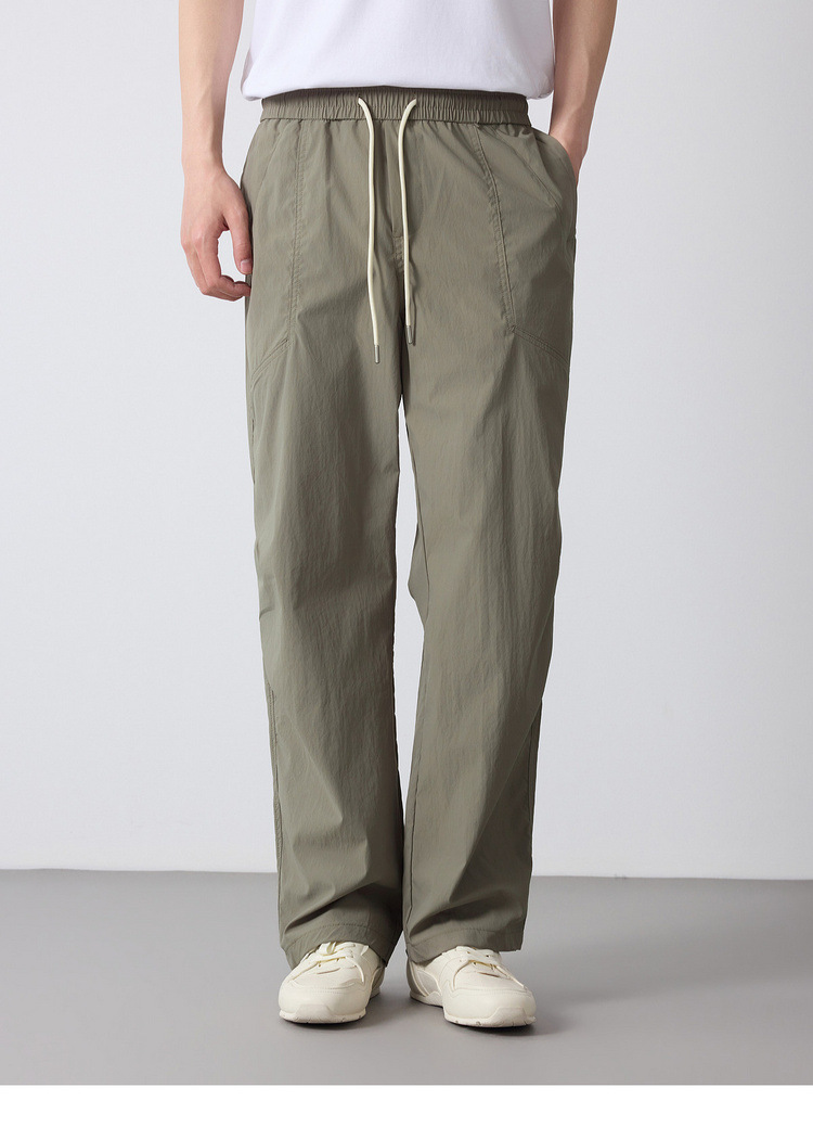Quần jogger nam dáng rộng thùng thình phong cách thể thao thành phố, cạp chun — đen chi tiết 13