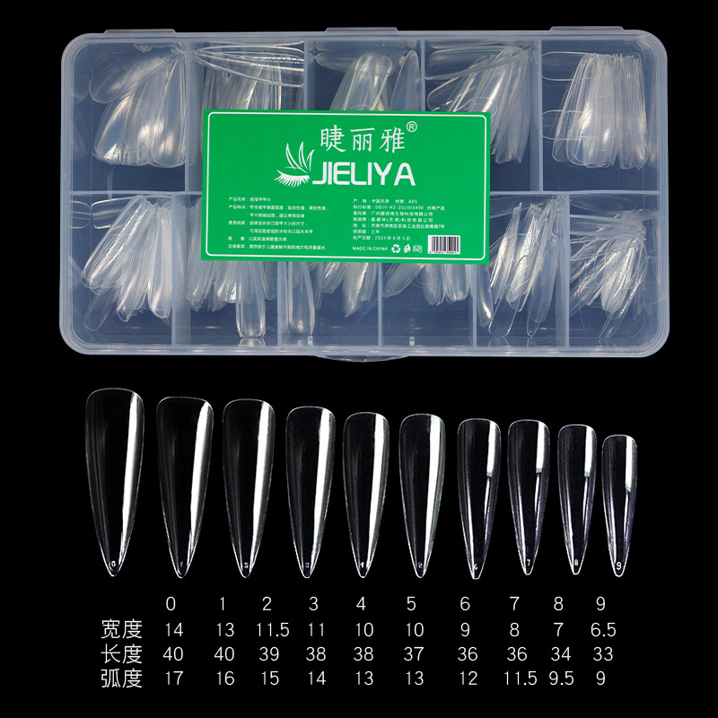 Manicure Dog T delgada cintura de uñas alargada aguda ligera sin pliegues parche de uñas 360 uñas