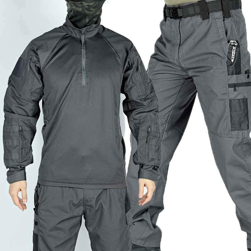 Manufacturer Direct Sales Frog Suit Pioneer Tactical Set for Men Spring Autumn Outdoor Military Fan Wear-resistant Windproof Training Jacket and Pants