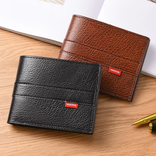 New Large Capacity Men's Wallet Short Style with Zipper Simple Business Casual Multifunctional Card Holder All-in-One Short Wallet
