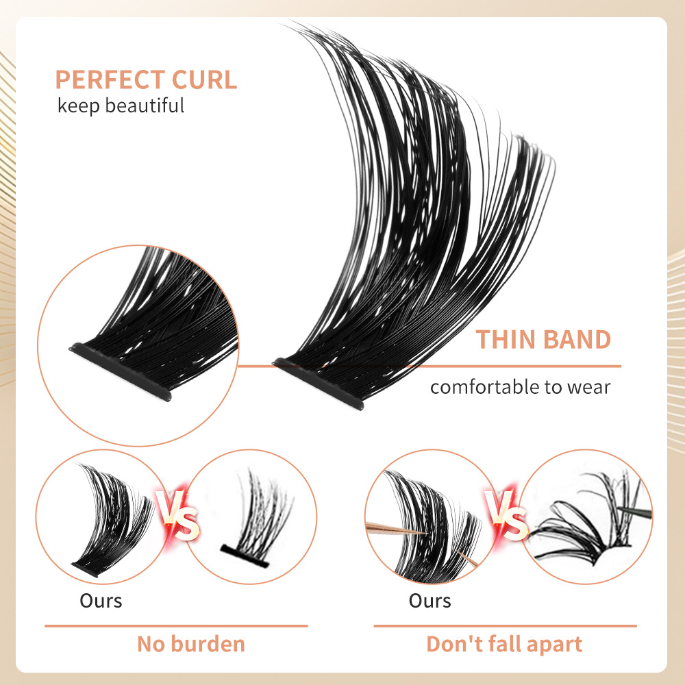 Kit de pestañas europeas y estadounidenses transfronterizas pestañas falsas extensiones DIY pestañas conjunto de pegamento pestañas