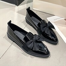 G 48541 Burgundy Bow Bean Shoes �ƺ�����ᶹ��Ь�羳
