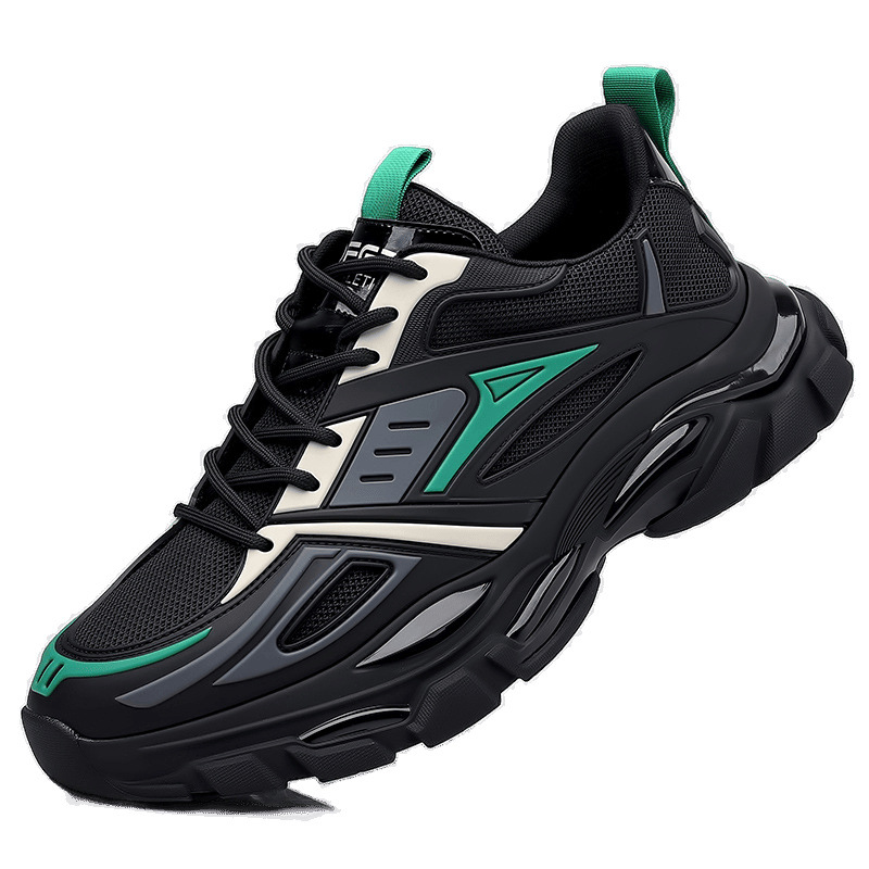 Zapatos de hombre, zapatos de papá, zapatos de moda ins de todo fósforo, zapatos para correr transpirables con suela gruesa negra, zapatos deportivos casuales