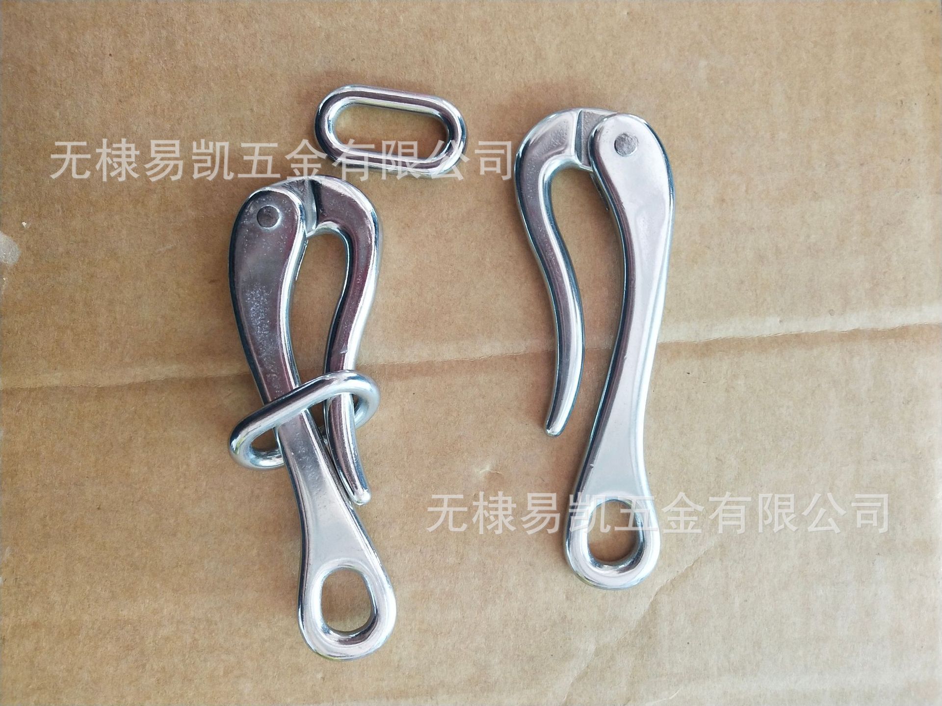 不锈钢快速释放钩鹅头钩船舶钩救生筏快挂钩钢丝绳链接钩