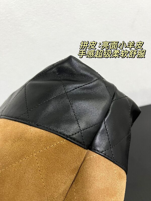 細部に満足~新しいXiaoxiang 25Aスエードトートバッグ本革ひし形チェーン大容量ショルダーアンダーアームバッグ|undefined