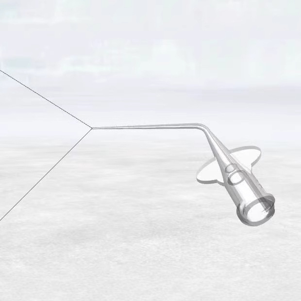 Oral consumables elbow delivery needle disposable dental irrigation needle delivery head double hole needle butterfly curved needle