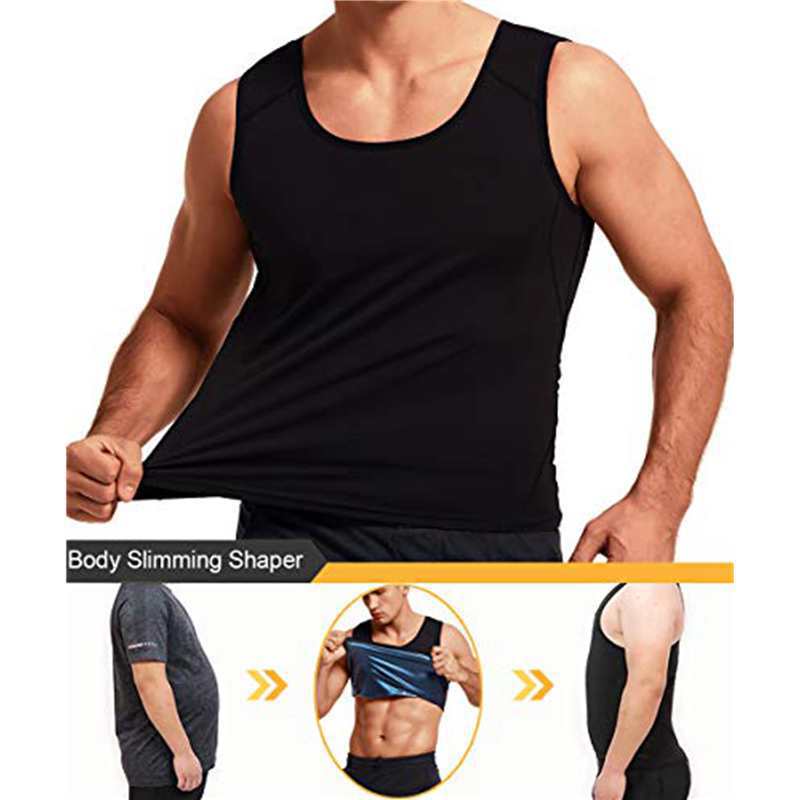 Amazon sauna sudor ropa correr deportes yoga fitness ropa con tira de silicona vientre contrayendo chaleco sudor-Romper el cuerpo que forma la ropa