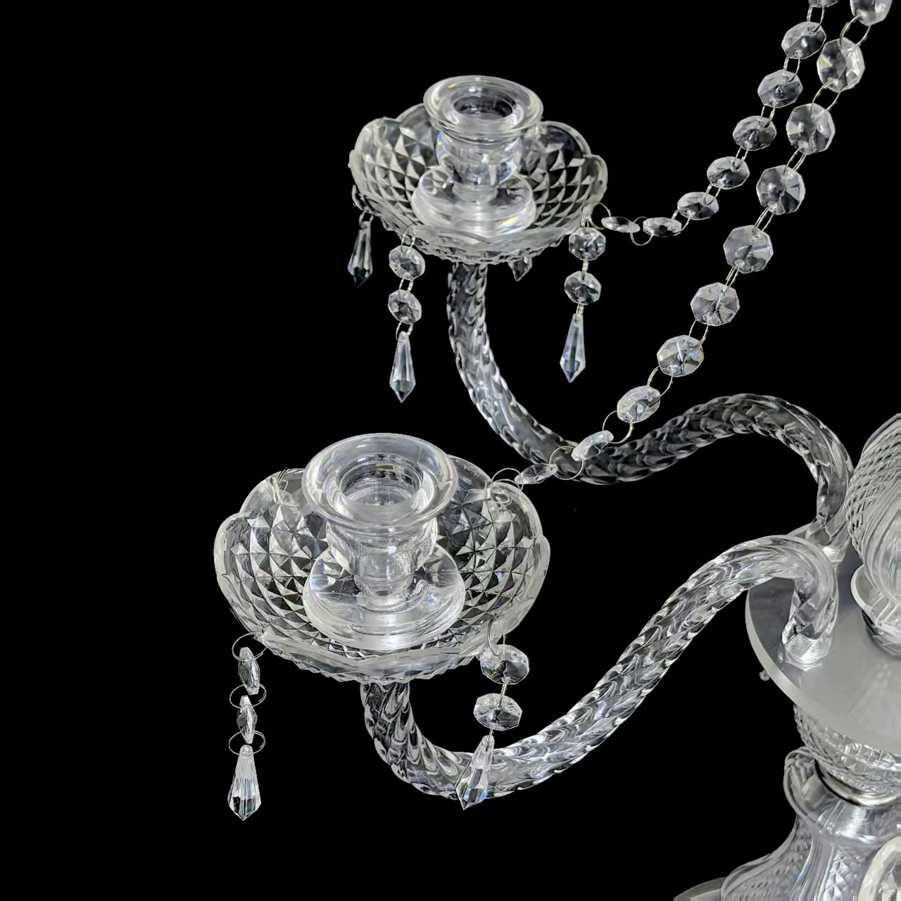 Кросс-бортир European crystal candlestick ornaments candle holder wedding wedding planning ornaments simple dining table candle holder props