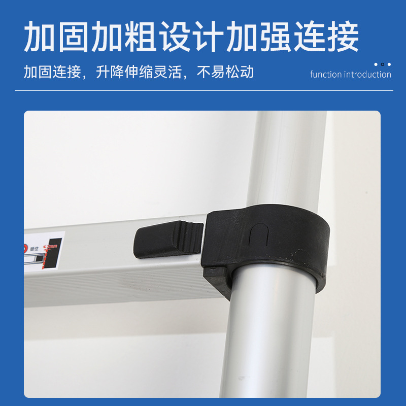 工場供給アルミ合金伸縮式厚みのあるストレートはしご家庭用はしご竹はしご釣り竿はしごエンジニアリング高低はしご|undefined