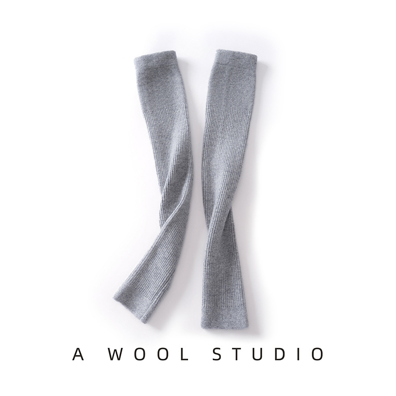 Solid-color, pure wool leg warmers, long socks for women, designed for autumn and winter, to keep warm, protect knees and joints, and prevent coldness