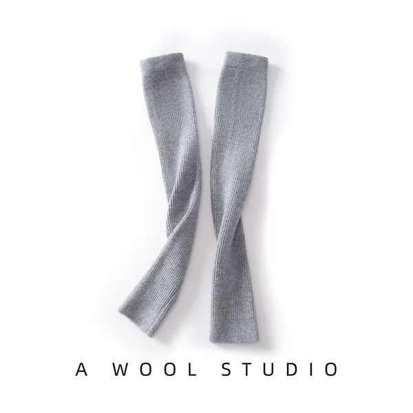 Solid-color, pure wool leg warmers, long socks for women, designed for autumn and winter, to keep warm, protect knees and joints, and prevent coldness