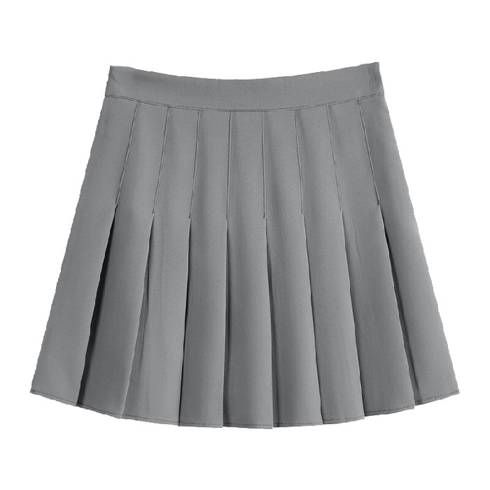 四季ショートスカート女性プリーツスカート JK 制服スカートファッションスカート (延長 + 安全パンツ + ジッパー + ボタン)|undefined
