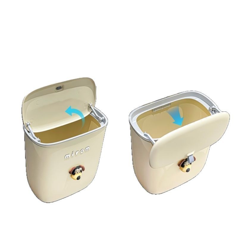 Cubo de almacenamiento de basura cocina doméstica baño de pared antiodor con cubierta contenedor de basura inodoro inodoro papel higiénico cubo de almacenamiento