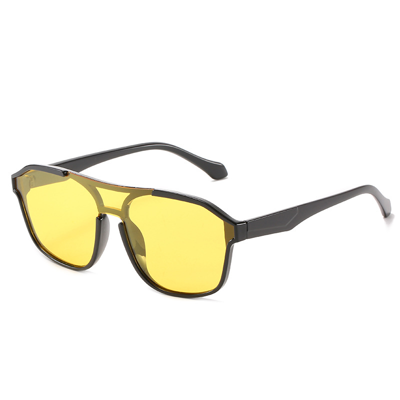 Nueva moda Comercio exterior europea y americana de una sola pieza gafas de sol polarizadas hombres cuadrados ins Internet celebridad montar gafas de sol suministro directo de fábrica