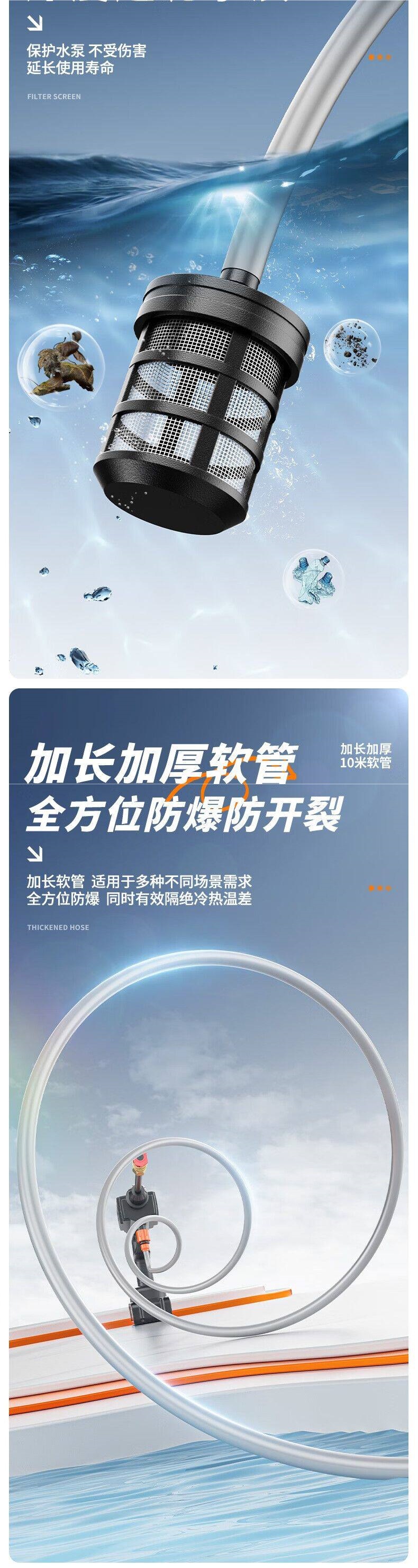 Wireless electric cleaning machine sprayer for car washing, watering, and spraying, high-power all-in-one universal high-pressure water gun car washer