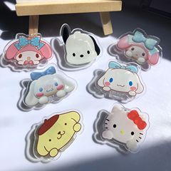 Customizable Acrylic Kitty Cat Clips for Cute Girls, Totoro, Mochi Pochi, and Pochaco Dogs