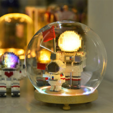 太空宇航员积木玻璃罩球形柱形led灯罩一件代发