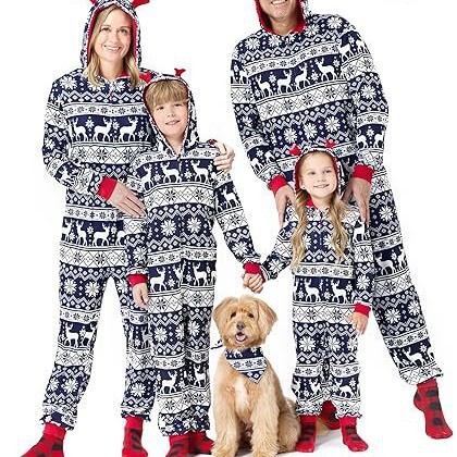 Christmas Fashion Long-Sleeve Hooded Printed Family Matching Set Onesie Pajamas with Socks Cross-Border Small Order Quick Delivery Christmas Fashion Long-Sleeve Hooded Printed Family Matching Set Onesie Pajamas with Socks Cross-Border Small Order Quick Delivery