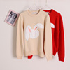 23 spring and autumn new pattern gules rabbit sweater lovely T-shirts Socket letter Embroidery wool Sweater