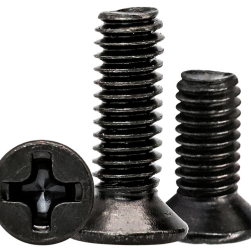 Carbon Steel KM Black Screws Cross Countersunk Head Screws Flat Head Screws Wholesale Machine Wire Screws M2/M3/M4/M5/M6
