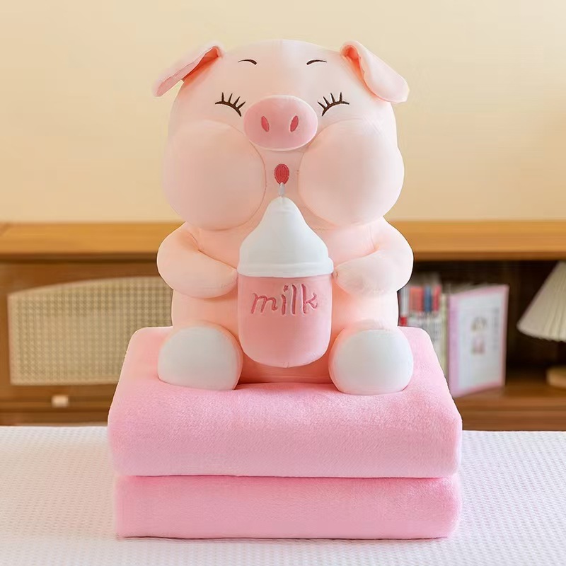 Manta de peluche 2 en 1 – Muñeca y edredón – Ideal para siesta en oficina