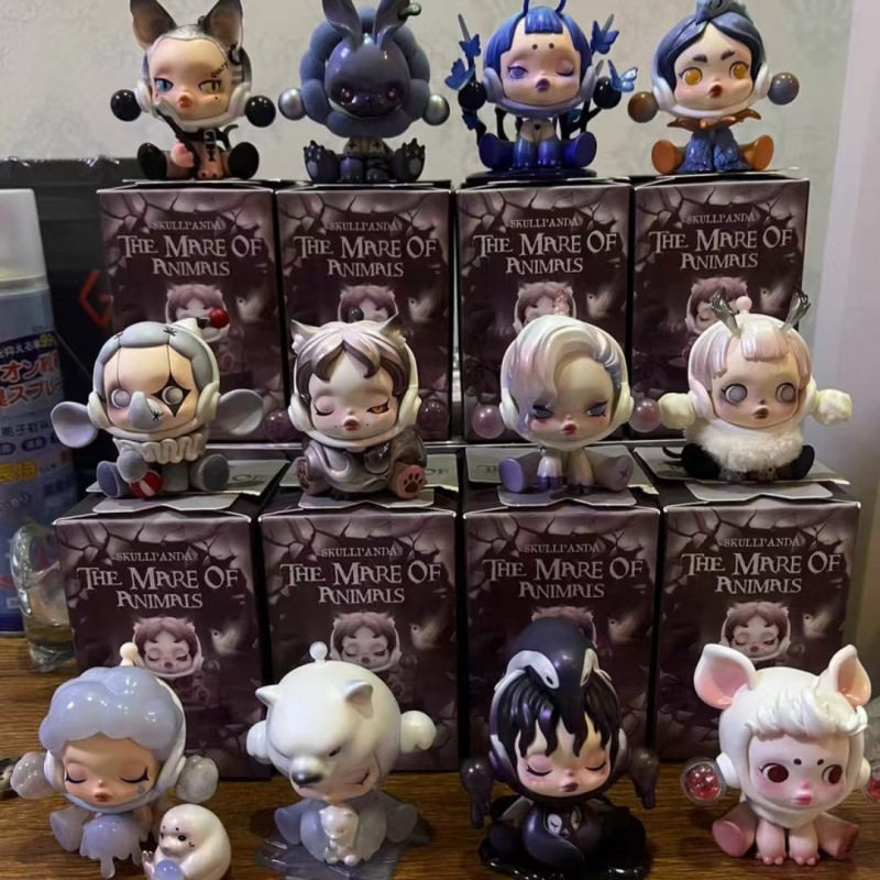 POPMART泡泡玛特SKULLPANDA食梦动物系列盲盒手办sp7代潮玩具摆件|undefined