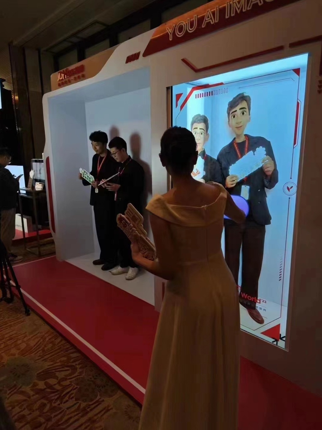 复刻租AI数字仓AI人体机透明屏3D出租AI拍照机人全息租赁出售